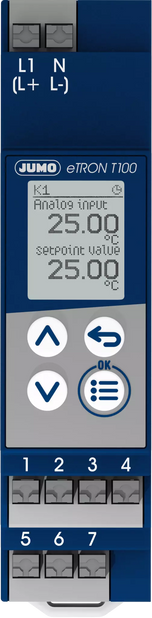 JUMO eTRON T100 zur Montage Hutschiene
